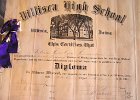 1916 Villisca High School Diploma issued to Sylvia Evelyn Enarson for completing the Normal Training Course of Instruction.  Signed by O. Hamersly, Superintendent; G. C. Banks, Principal; Geo. B. Sexton, Secretary. Board of Education, F. S. Williams, President; G. M. Roth; W. B. Arbuckle; W. J. Oviatt; W. P. Finlayson. [Second View]